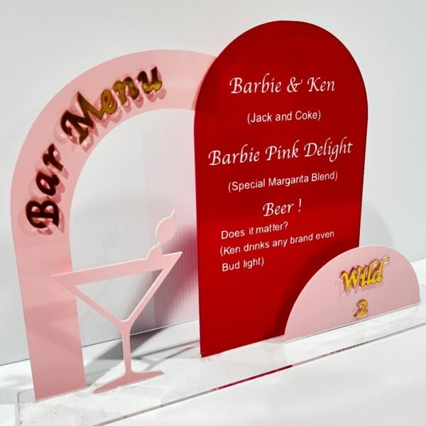 Acrylic drink menu signs - Image 3